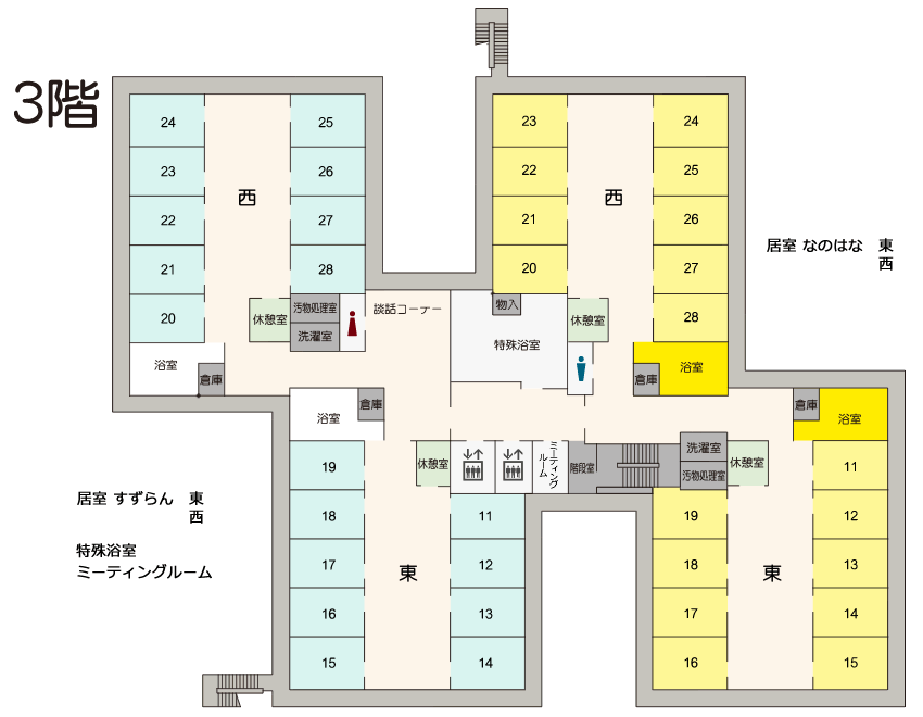 ゼフィール三田 フロア案内図 3階